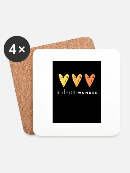 Ich bin ein Wunder - Untersetzer (4er-Set) - Weiß