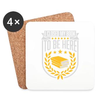 I closed my book - Coasters (set of 4) - white - Front