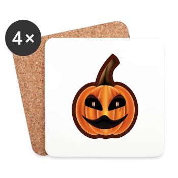 Halloween pumpkin - Coasters (set of 4) - white - Front
