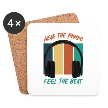 Hear The Music - Coasters (set of 4) - white - Front