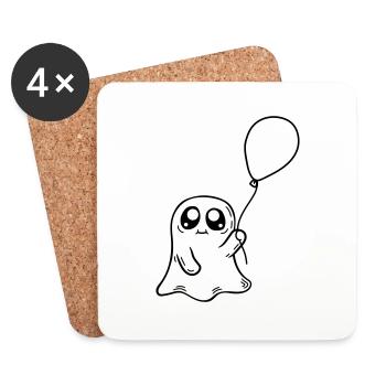 Spirit tient la conception du ballon - Dessous de verre (lot de 4) - blanc - Devant