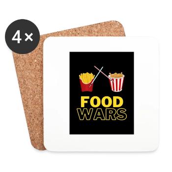 Food Wars - Untersetzer (4er-Set) - Weiß - Vorne