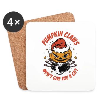 pumpkin claws won't give you a gift - Dessous de verre (lot de 4) - blanc - Devant