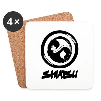 Shiatsu Yoga Meditation Massage Buddha Vector 2 - Coasters (set of 4) - white - Front
