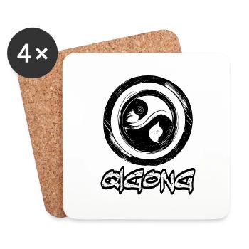 Qigong Méditation Tai Arts Martiaux Taoïsme 1 - Dessous de verre (lot de 4) - blanc - Devant