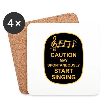 may spontaneously start singing - Untersetzer (4er-Set) - Weiß - Vorne