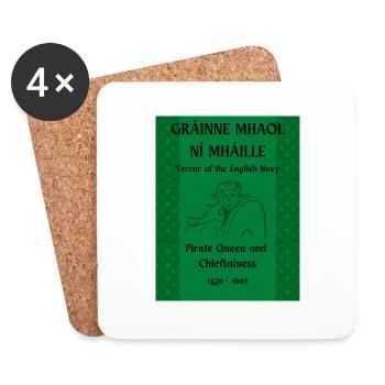 GRÁINNE MHAOL NÍ MHÁILLE - Coasters (set of 4) - white - Front