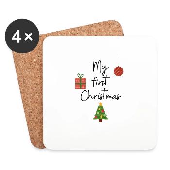 My first Christmas - Untersetzer (4er-Set) - Weiß - Vorne