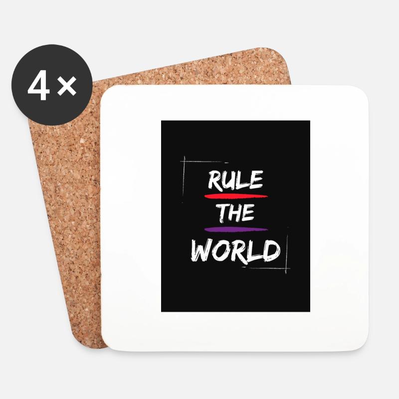 Regel die Welt - Untersetzer (4er-Set) - Weiß