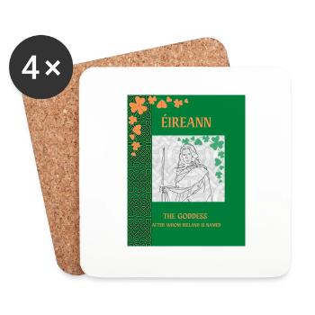 Eireann, la déesse qui a donné son nom à l’Irlande. - Dessous de verre (lot de 4) - blanc - Devant