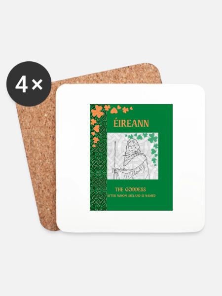 Eireann, die Göttin, nach der Irland benannt ist. - Untersetzer (4er-Set) - Weiß