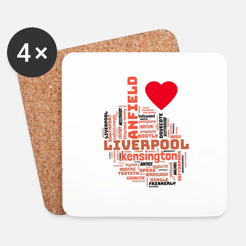Liverpool - Coasters (set of 4) - white