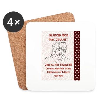 Gearóid Mór Mac Gearailt, Garrett Mor Fitzgerald - Coasters (set of 4) - white - Front