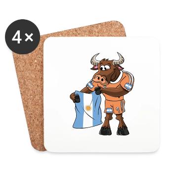 Fan Stier Argentinien - Untersetzer (4er-Set) - Weiß - Vorne