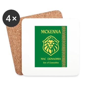 NOM DE FAMILLE MCKENNA - Dessous de verre (lot de 4) - blanc - Devant