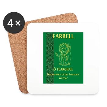 NOM DE FAMILLE FARRELL - Dessous de verre (lot de 4) - blanc - Devant