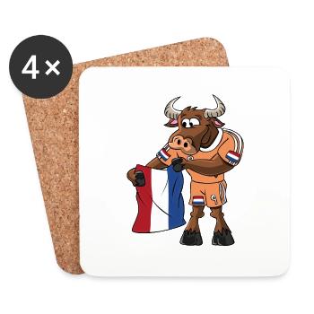 Ventilateur hollandais Taureau - Dessous de verre (lot de 4) - blanc - Devant