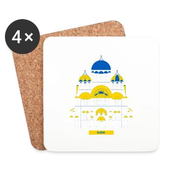Kiew St. Vladimir's Cathedral - Untersetzer (4er-Set) - Weiß - Vorne