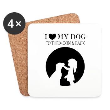 Dog Hund - Untersetzer (4er-Set) - Weiß - Vorne