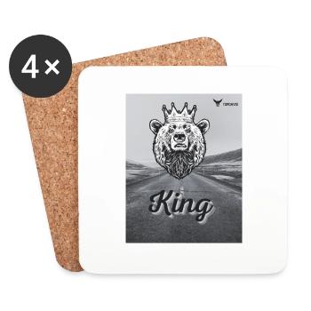 King - Untersetzer (4er-Set) - Weiß - Vorne