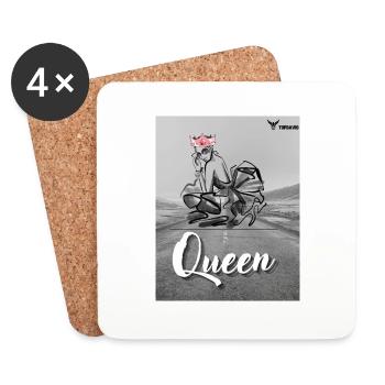 Queen - Coasters (set of 4) - white - Front