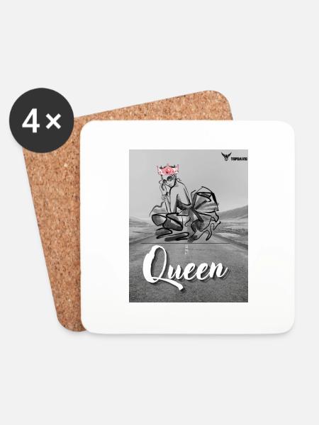 Queen - Untersetzer (4er-Set) - Weiß