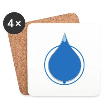 Water Drop - Dessous de verre (lot de 4) - blanc - Devant