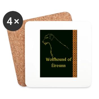 Wolfhound of Éireann. - Coasters (set of 4) - white - Front