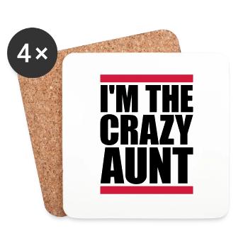 à The Crazy Aunt - Dessous de verre (lot de 4) - blanc - Devant