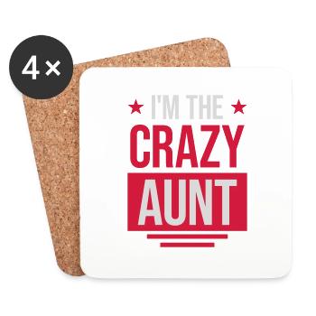 à The Crazy Aunt - Dessous de verre (lot de 4) - blanc - Devant