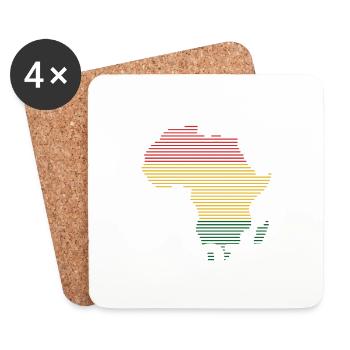 black history month Afrika Wurzeln Geeschenk - Untersetzer (4er-Set) - Weiß - Vorne