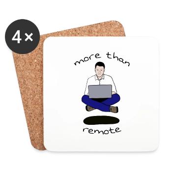 more than remote - Untersetzer (4er-Set) - Weiß - Vorne