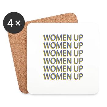 GRL PWR Girl Feminism Les activistes adorent le calendrier - Dessous de verre (lot de 4) - blanc - Devant