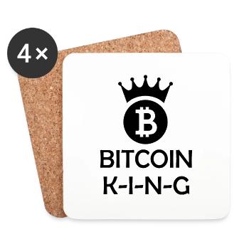 Bitcoin Trading Crypto Stocks - Dessous de verre (lot de 4) - blanc - Devant
