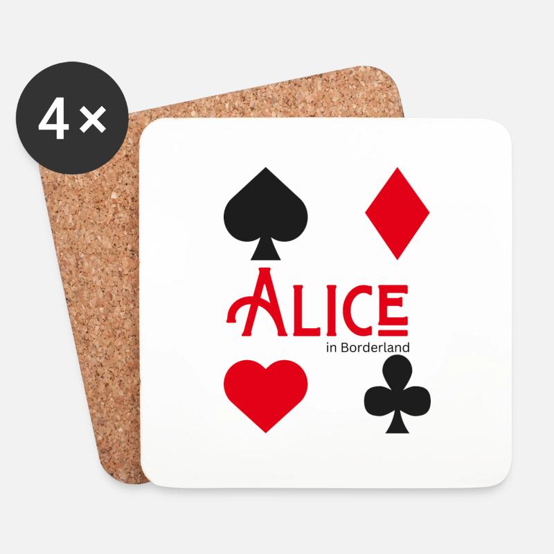 Alice in Borderland - Untersetzer (4er-Set) - Weiß