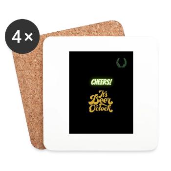 Cheers - Untersetzer (4er-Set) - Weiß - Vorne