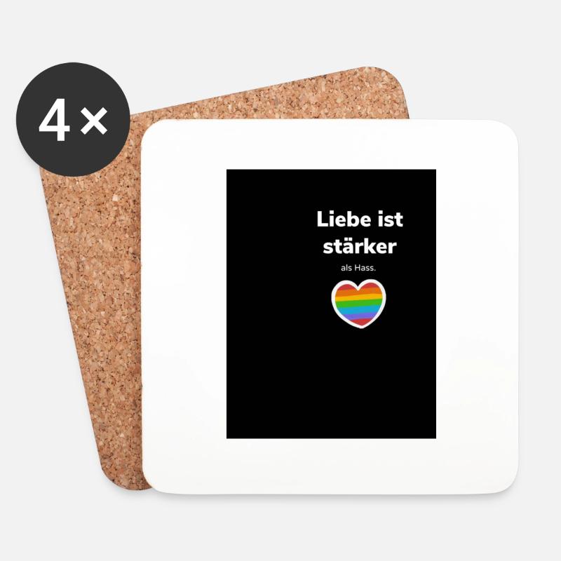 Design ohne Titel 7 - Untersetzer (4er-Set) - Weiß