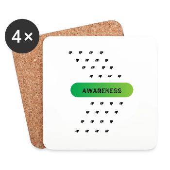 CP Awareness - Coasters (set of 4) - white - Front