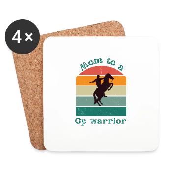 Mom to a cp-warrior - Coasters (set of 4) - white - Front