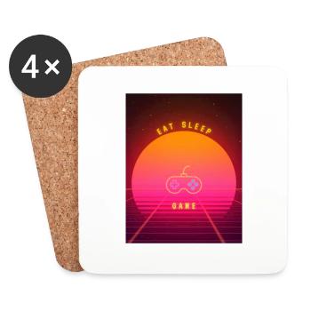 MANGEZ LE JEU DU SOMMEIL - Dessous de verre (lot de 4) - blanc - Devant