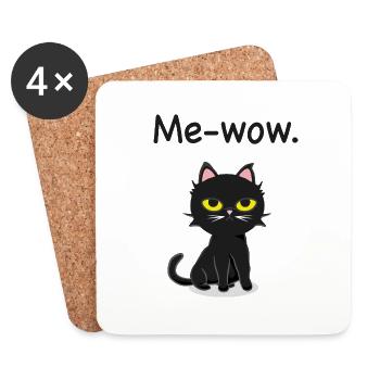 Me-wow. - Untersetzer (4er-Set) - Weiß - Vorne