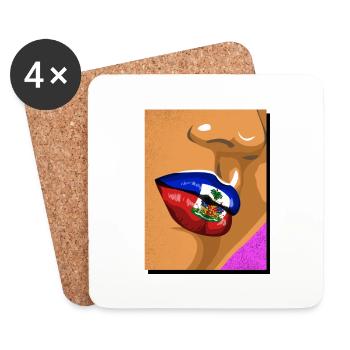 Haiti Haitianer Stolz Flagge Flaggentag I Geschenk - Untersetzer (4er-Set) - Weiß - Vorne