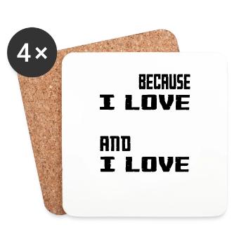 Marathon Triathlon Running Jogging Biking Cycling - Coasters (set of 4) - white - Front