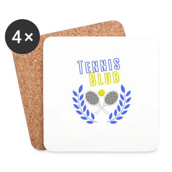 Blue Tennis Club - Untersetzer (4er-Set) - Weiß - Vorne