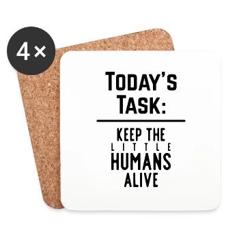 SUPER DAD DAY - Coasters (set of 4) - white - Front