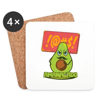 Amanacado die Böse Avaocado - Untersetzer (4er-Set) - Weiß - Vorne