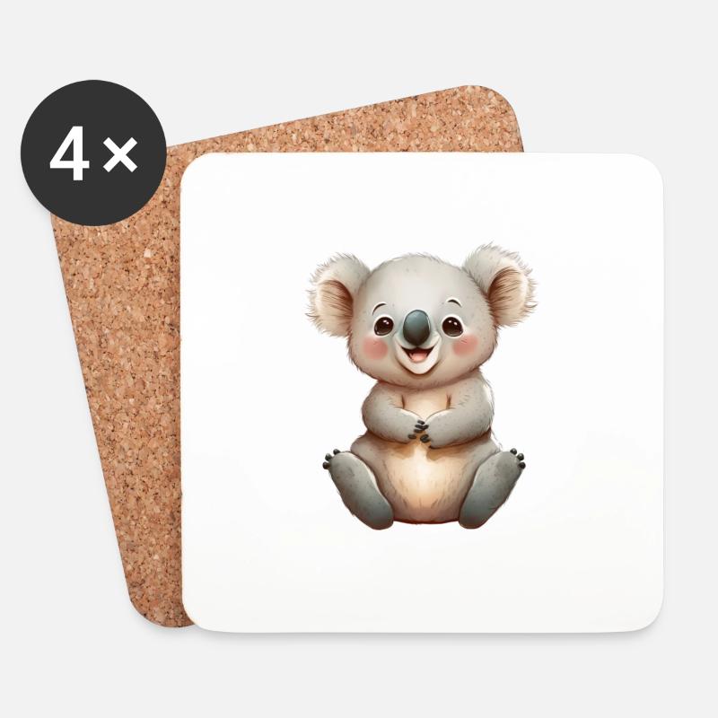 Koala - Untersetzer (4er-Set) - Weiß