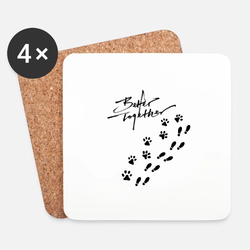 better together - Untersetzer (4er-Set) - Weiß