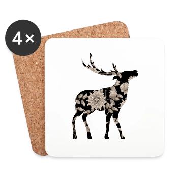 Deer - Coasters (set of 4) - white - Front