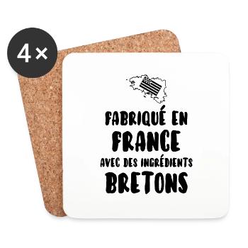 Breton - Dessous de verre (lot de 4) - blanc - Devant